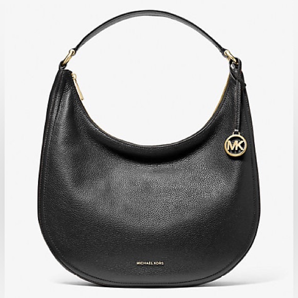 Michael Kors Bags Michael Kors Lydia Black Gold Stud Pebbled